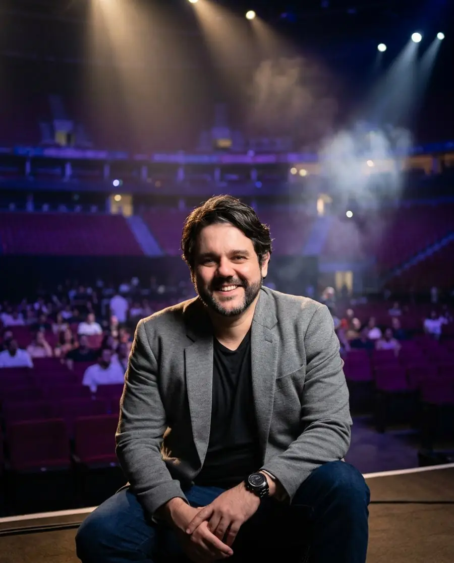 Aislan no palco de um evento da Stars